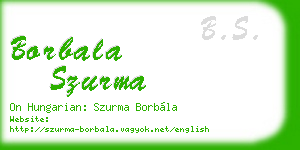 borbala szurma business card