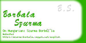 borbala szurma business card
